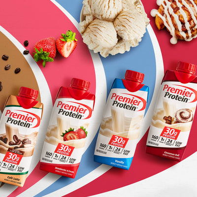 Premier Protein Shake, Vanilla, 30g Protein, 1g Sugar, 24 Vitamins & Minerals to Support Immune Health, 11 fl oz, Pack of 12 (Packaging May Vary)