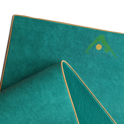 AURORAE Synergy 2in1 Hot Yoga Mat with integrated Non Slip Microfiber Towel. No Slipping No Bunching/Odor Patent Protected, Machine Washable