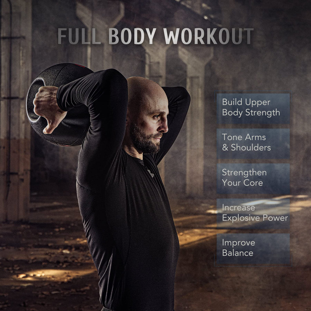 ZELUS Medicine Ball with Dual Grip| 10/20 lbs Exercise Ball |Weight Ball with Handles| Textured Grip Exercise Ball |Strength Training| Core Workouts