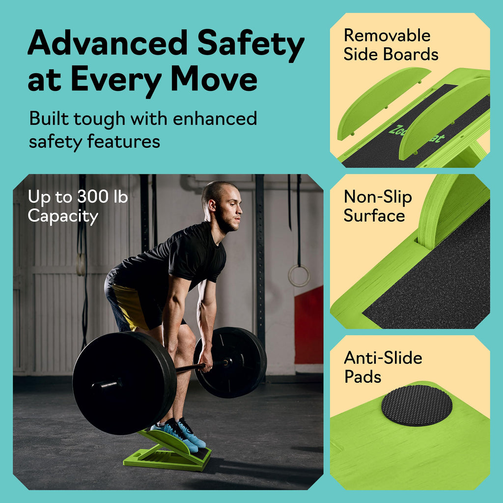 Slant Board with 6 Incline Angles - Transforms Into a Balance Board - Premium Calf Stretcher and Wobble Board for Effective Calf Stretching and Squats