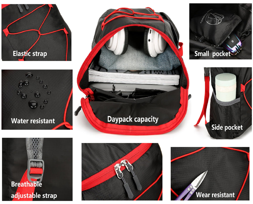 16L Lightweight Foldable Hiking-Backpack Small Packable-Daypack For Travel,Ultralight Water-Resistant Gym Bag Men Women Easy Carry-on (Royal Blue)