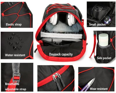 16L Lightweight Foldable Hiking-Backpack Small Packable-Daypack For Travel,Ultralight Water-Resistant Gym Bag Men Women Easy Carry-on (Royal Blue)