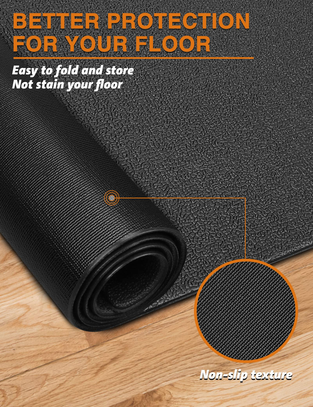 Treadmill Mat 96"x36", WERCHO Walking Pad Mat for Carpet Hardwood Floors 6mm Heavy-Duty Exercise Equipment Mat for Rowing Machine, Treadmil Pad, Spin Bike, Elliptical Trainer, Home, Gym