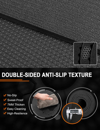 Large Exercise Mat 8'x5'|12'x6' Workout Mat for Home Gym Mats Exercise Heavy Duty Gym Flooring Fitness Mat Large Yoga Mat Cardio Mat for Weightlifting, Jump Rope, MMA, Shoe-Friendly