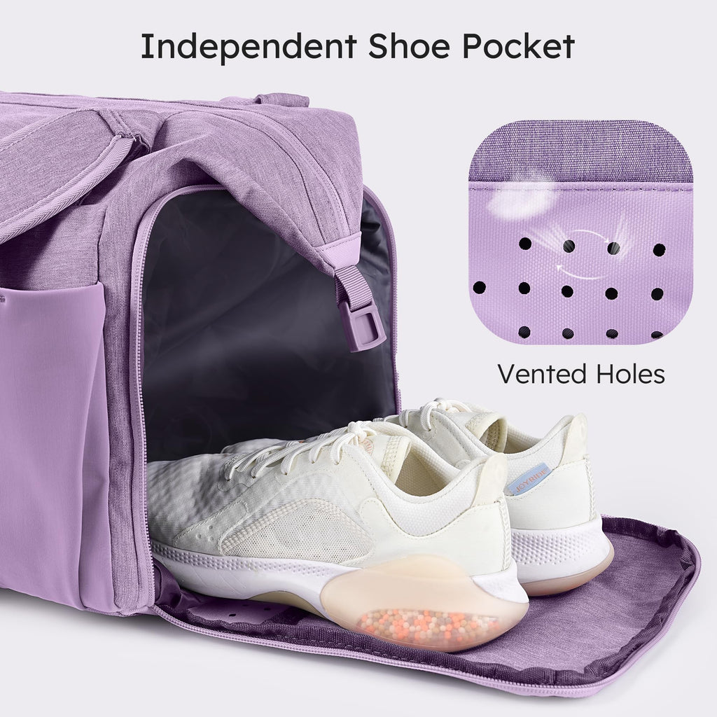 Gym Bag for Men with 2 Upgraded Bottle Holders Convertible Duffle Bag and Gym Backpack Waterproof Sports Bags with Shoes Compartment and Wet Pocket - Black