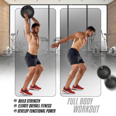 Yes4All Slam Balls, 10-40lb Weighted Ball Weight, Durable PVC Sand Filled Workout Dynamic Slam Ball for Core Strengthen