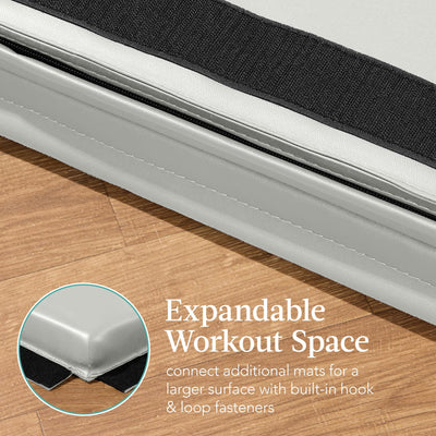 Best Choice Products 10ftx4ftx2in Folding Gym Mat 4-Panel Exercise Gymnastics Aerobics Workout Fitness Floor Mats w/Carrying Handles