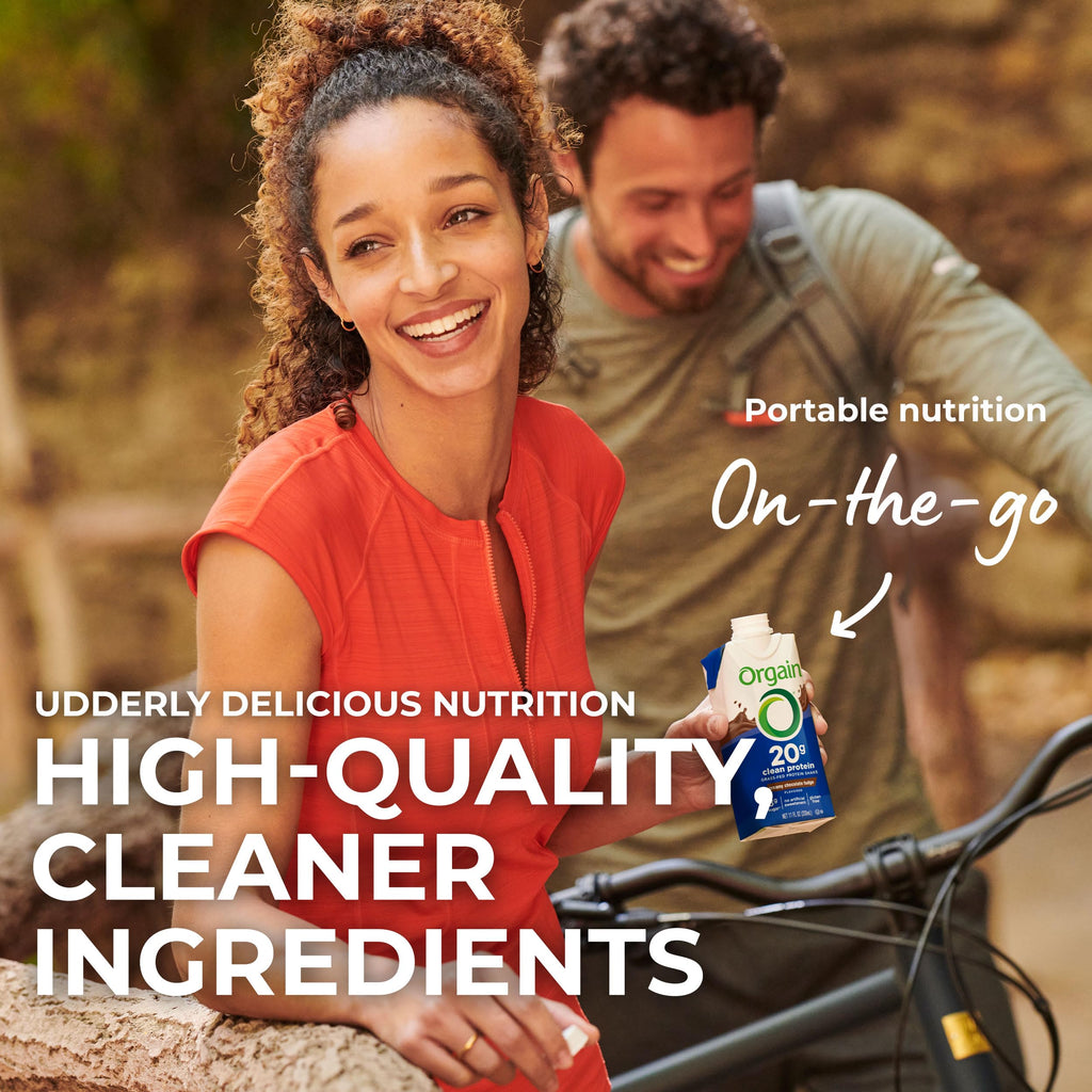 Orgain Clean Protein Shake, Grass Fed Dairy, Vanilla Bean - 20g Whey High Protein, Kosher, Ready to Drink, Low Net Carbs, Gluten Free, No Soy Ingredients, 11 Fl Oz (Pack of 12)