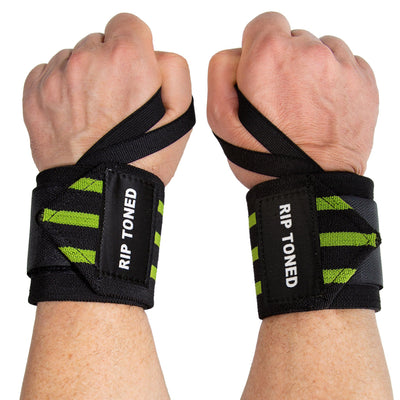 Rip Toned 18” Wrist Wraps - USPA Endorsed Wrist Straps for Weightlifting - Quality Wrist Support - Adjustable, Durable, Machine Washable - Gym Wraps for Powerlifting - for Men & Women