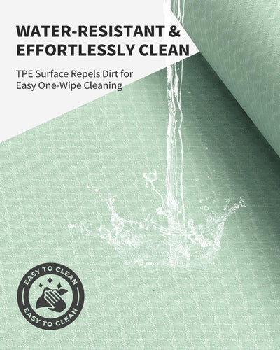 CAMBIVO Large Yoga Mat (6'x 4'), Extra Wide Workout Mat for Men and Women, Yoga Mat Thick 1/3 &1/4 Exercise Mats for Home Workout, Yoga, Pilates (Black,1/4 inch)