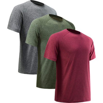 Workout Shirts for Men Short Sleeve Quick Dry Athletic Gym Active T Shirt Moisture Wicking