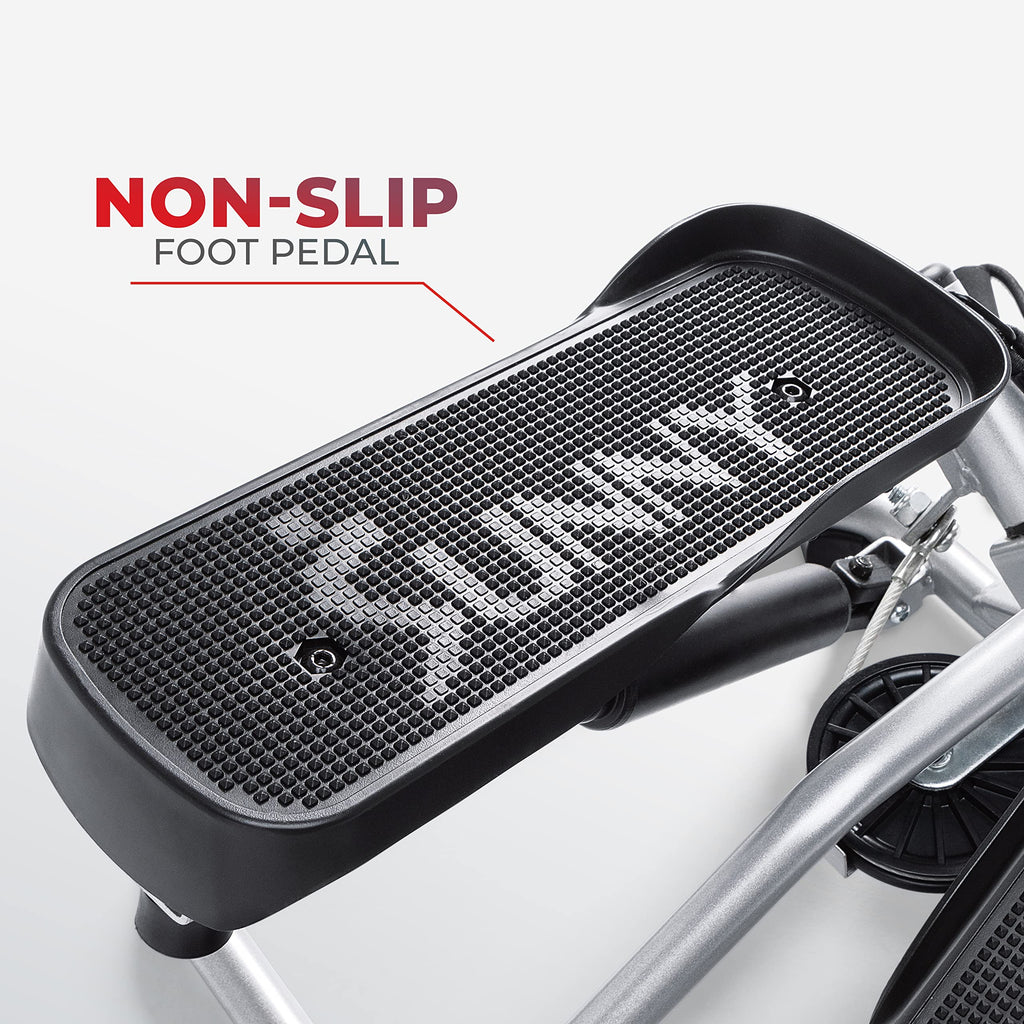 Sunny Health & Fitness Mini Steppers for Exercise at Home, Stair Step Workout Machine, Full Body Cardio Equipment, with Optional Free SunnyFit App Connection and Resistance Band