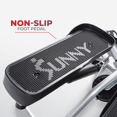 Sunny Health & Fitness Mini Steppers for Exercise at Home, Stair Step Workout Machine, Full Body Cardio Equipment, with Optional Free SunnyFit App Connection and Resistance Band