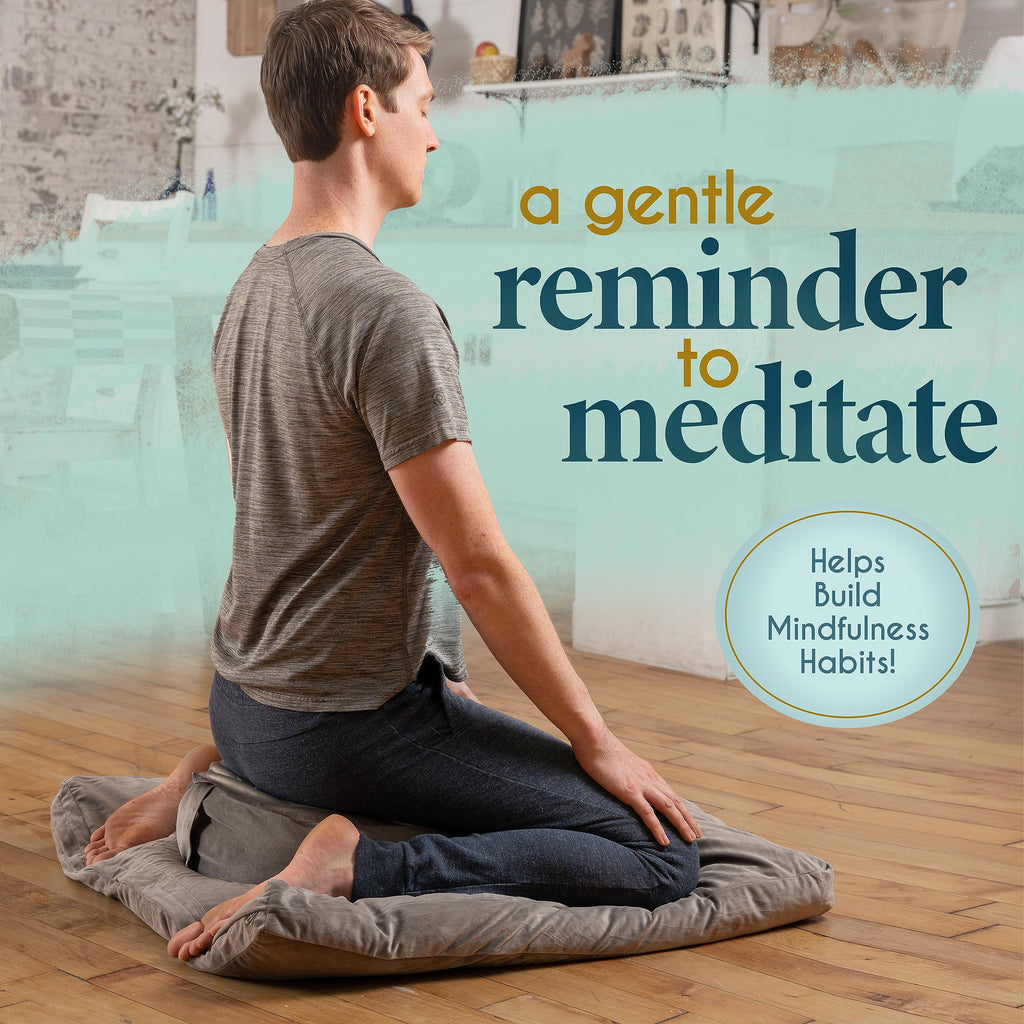 Florensi Meditation Cushion - Comfortable Floor Pillow - Traditional Tibetan Meditation Pillow with Beautiful Velvet Cover - Large Floor Cushion Seating for Adults - Premium Yoga Buckwheat Bolster