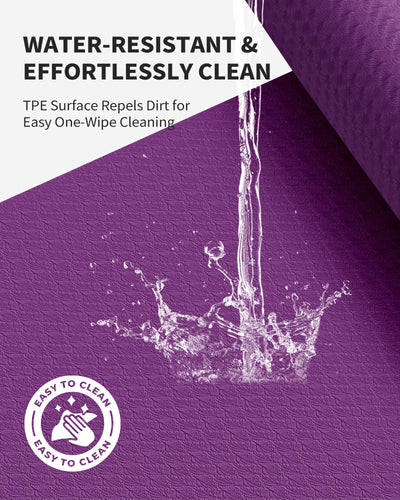 CAMBIVO Large Yoga Mat (6'x 4'), Extra Wide Workout Mat for Men and Women, Yoga Mat Thick 1/3 &1/4 Exercise Mats for Home Workout, Yoga, Pilates (Black,1/4 inch)