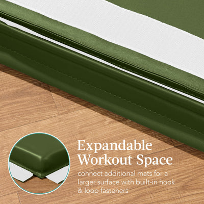 Best Choice Products 10ftx4ftx2in Folding Gym Mat 4-Panel Exercise Gymnastics Aerobics Workout Fitness Floor Mats w/Carrying Handles