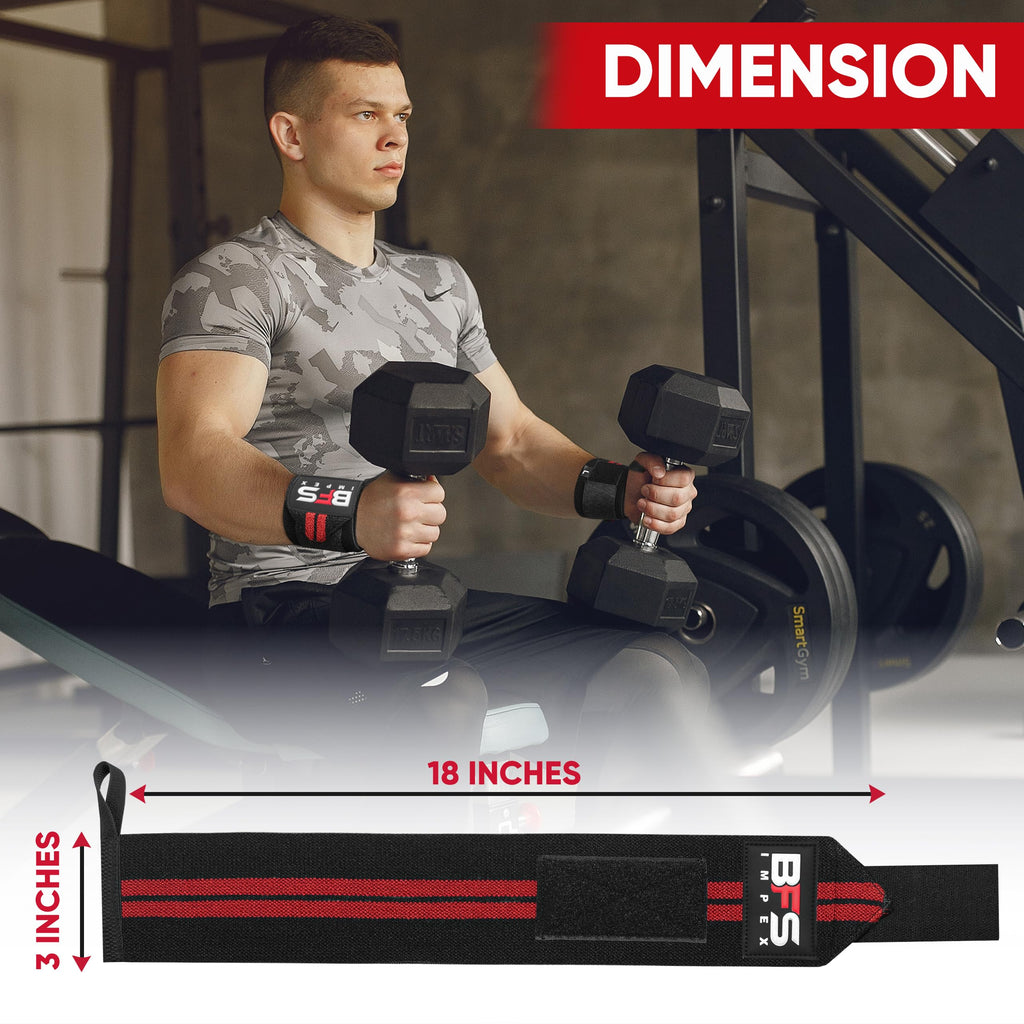 Wrist Wraps for Weightlifting,18” Premium Quality Wrist Straps for Weightlifting,Weight Lifting Wrist Wraps with Thumb Loop for Curls Dips,Powerlifting Weight Training Men Women