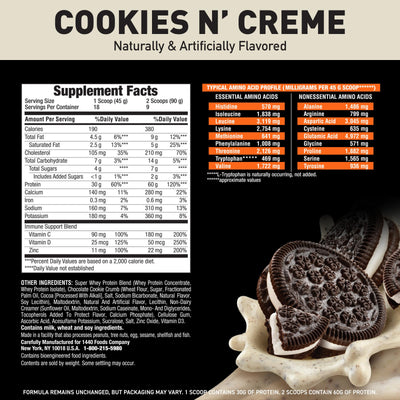 Body Fortress Super Advanced Whey Protein Powder, Strawberry, Immune Support (1), Vitamins C & D Plus Zinc, 1.78 lbs