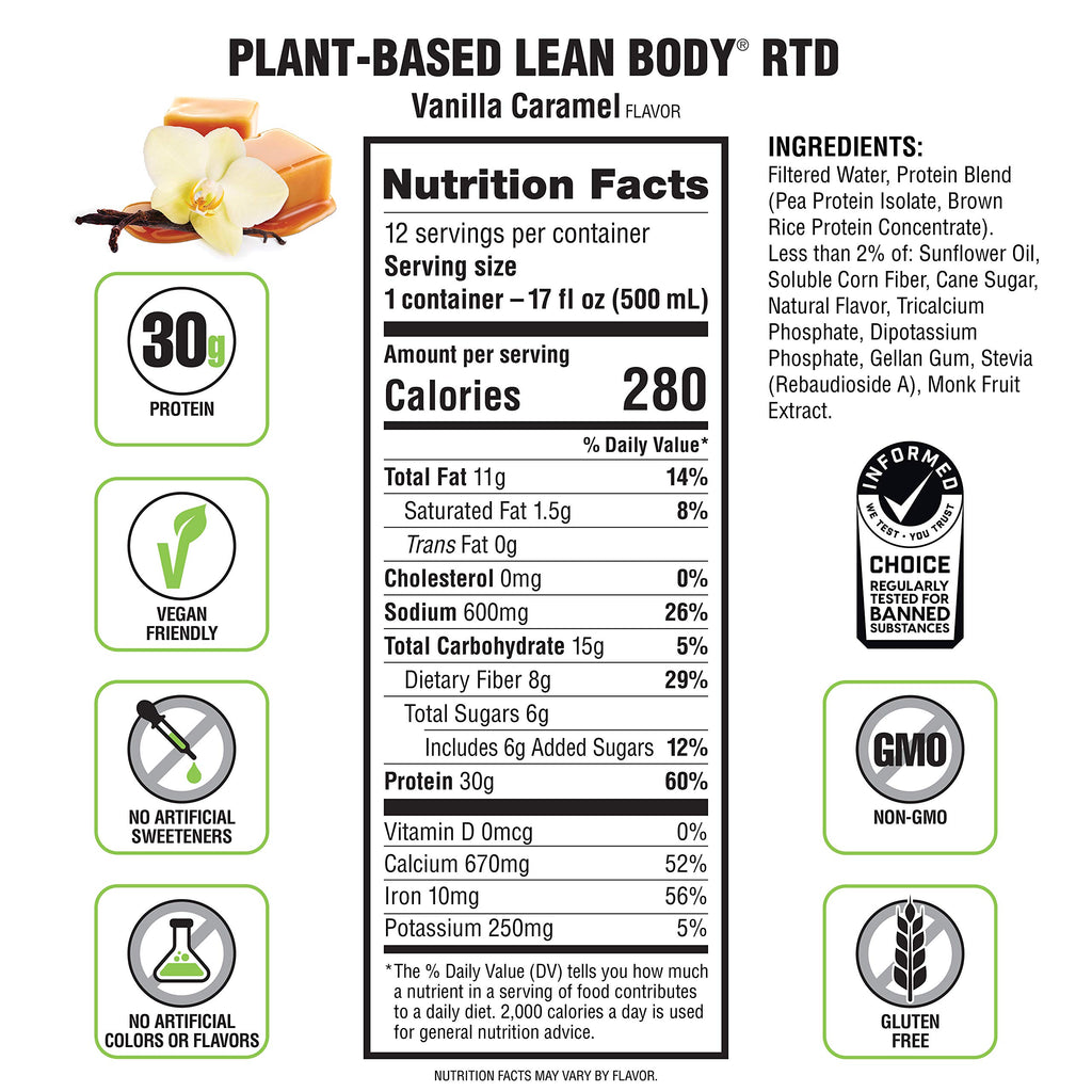 Labrada Lean Body Ready-to-Drink Cookies and Cream Protein Shake, 40g Protein, Whey Blend , 0 Sugar, Gluten No, 22 Vitamins & Minerals, (Recyclable Carton & Lid - Pack of 12) LABRADA , 17 Fl Oz (Pack of 12)