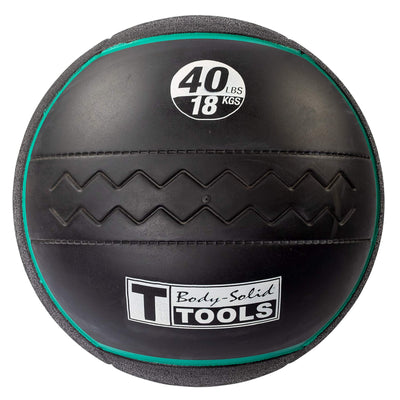 Body-Solid Heavy Rubber Medicine Ball - Non Bouncing Wall Balls for Strength Training, Weight Loss Workout, Core Exercise and Home Gym Fitness, Black