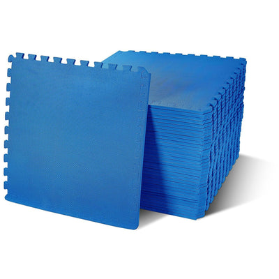 Fitvids Puzzle Exercise Gym Flooring Mat, 3/4" Thick High-Density EVA Interlocking Tiles, Workout Mat for Home Gym, Fitness Equipment, MMA, Gymnastics, 24-Piece Shock-Absorbing Exercise Mat (96 Sq Ft)