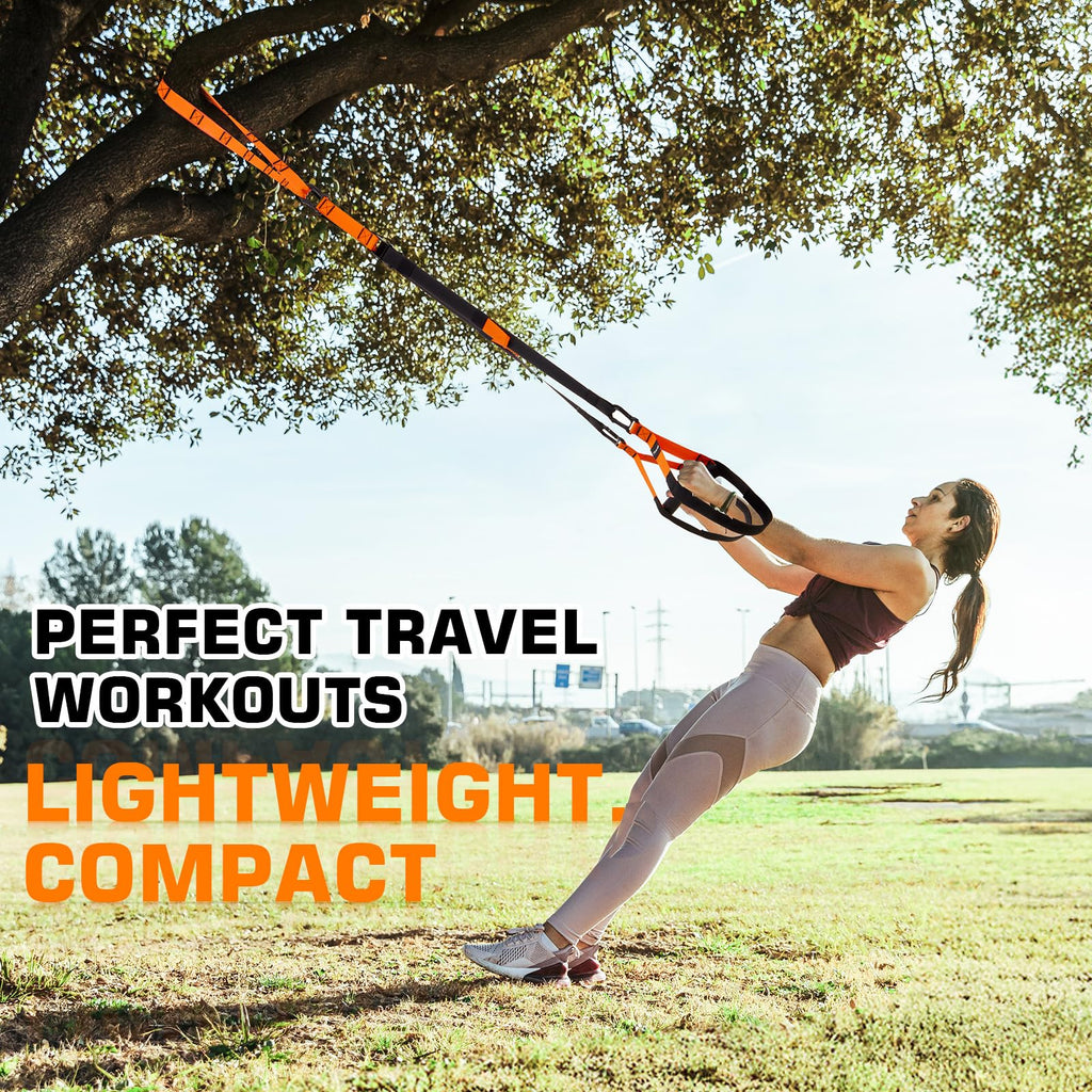 Home Resistance Training Kit, Suspension Trainer Straps with Adjustable Extension, Door Anchor, and Carry Bag – Strength Training Equipment for Full Body Bodyweight Workouts at Home or Outdoors