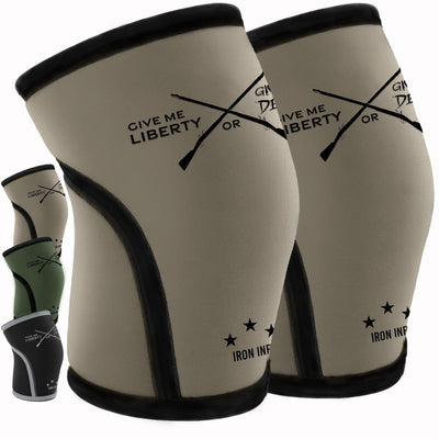 Knee Sleeves for Weightlifting & Powerlifting (7mm Pair) For Men & Women - Knee Wraps for Weight Lifting, Squats, Fitness, Gym Workout, Crossfit - IPF Approved Knee Compression Sleeve Support