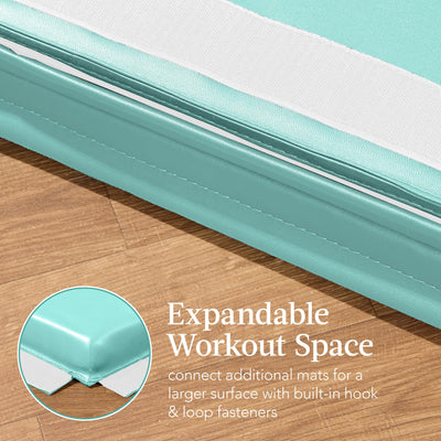 Best Choice Products 10ftx4ftx2in Folding Gym Mat 4-Panel Exercise Gymnastics Aerobics Workout Fitness Floor Mats w/Carrying Handles