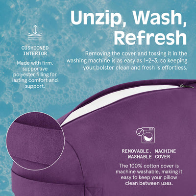 Retrospec Retrospec Sequoia Yoga Bolster Pillow - Meditation Cushion for Yoga Practices - Includes Machine Washable 100% Cotton Cover & Durable Carry Handle