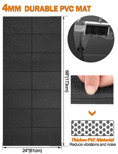 Treadmill Mat 96"x36", WERCHO Walking Pad Mat for Carpet Hardwood Floors 6mm Heavy-Duty Exercise Equipment Mat for Rowing Machine, Treadmil Pad, Spin Bike, Elliptical Trainer, Home, Gym