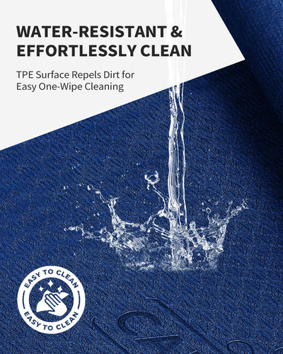 CAMBIVO Large Yoga Mat (6'x 4'), Extra Wide Workout Mat for Men and Women, Yoga Mat Thick 1/3 &1/4 Exercise Mats for Home Workout, Yoga, Pilates (Black,1/4 inch)