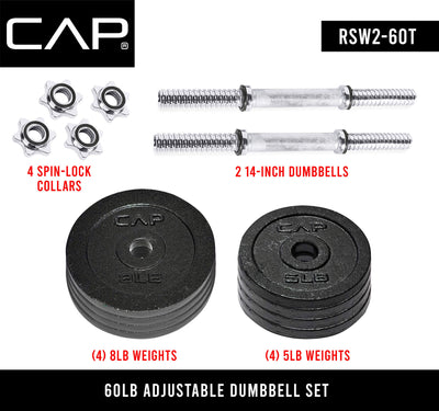 CAP Barbell Adjustable Dumbbell Weight Set | Multiple Options