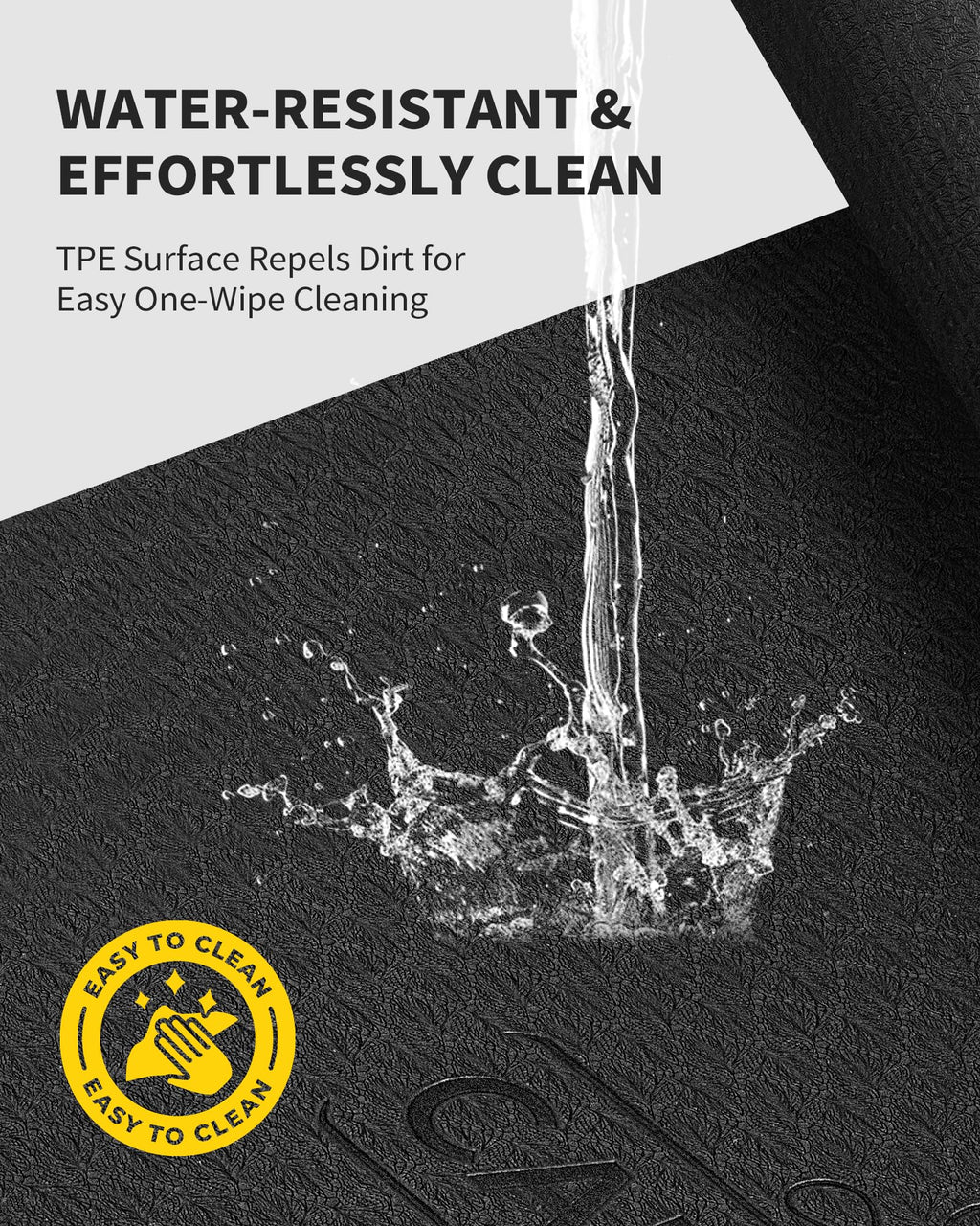 CAMBIVO Large Yoga Mat (6'x 4'), Extra Wide Workout Mat for Men and Women, Yoga Mat Thick 1/3 &1/4 Exercise Mats for Home Workout, Yoga, Pilates (Black,1/4 inch)