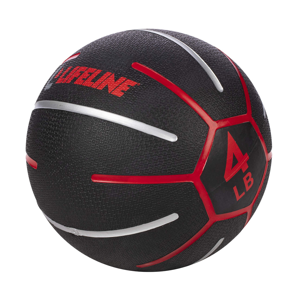 Lifeline Fitness Medicine Ball - Total Body Strength and Stability Training - Non-Slip, Light Bounce - Textured Surface - Durable - Home Gym Exercise Equipment