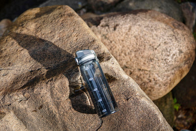 30oz Sport Water Bottle with Time Markers, Large Durable Gym Plastic Bottle Tritan BPA Free for Fitness, Outdoor Enthusiasts, Leakproof Gray (Pack of 1)