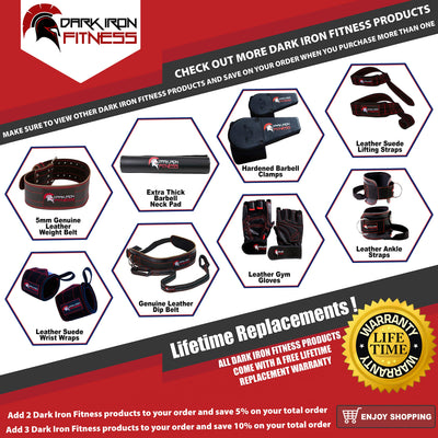 Dark Iron Fitness Weight Lifting Belt for Powerlifting Deadlift Training, Premium Leather for Core Support Gym Strength Workout