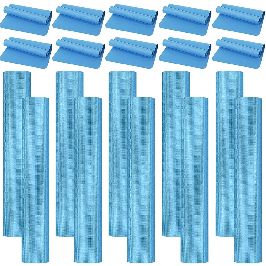 10 Pack Yoga Mats Bulk, 68'' x 24'' x 4mm Thick Yoga Mats for Kids and Adult Gym Mats Bundle Latex Free Exercise Mats with Non Slip Texture for Outdoor Yoga, Pilates or Workout