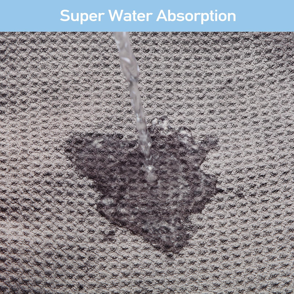 Microfiber Gym Towel Set for Men Women, Super Soft and Quick-Drying Towels for Fitness, Yoga, Cycling, Swimming (Blue+Grey+Purple, 3 Pack)