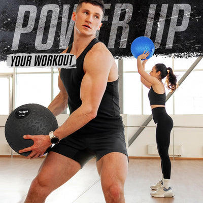 Yes4All Slam Balls, 10-40lb Weighted Ball Weight, Durable PVC Sand Filled Workout Dynamic Slam Ball for Core Strengthen