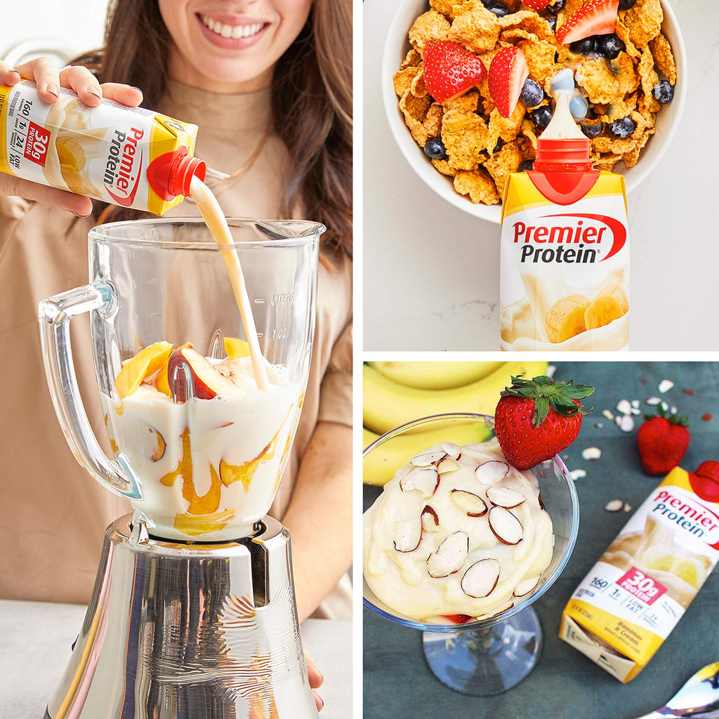 Premier Protein Shake, Vanilla, 30g Protein, 1g Sugar, 24 Vitamins & Minerals to Support Immune Health, 11 fl oz, Pack of 12 (Packaging May Vary)