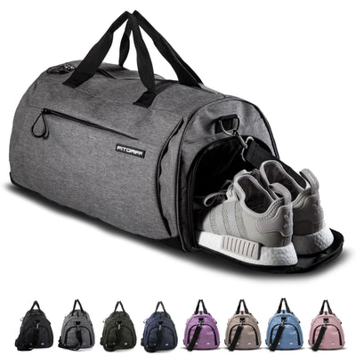 Fitgriff® Gym Bag for Men & Women with Shoe & Wet Compartment - Duffle Bag for Travel, Sports, Fitness & Workout