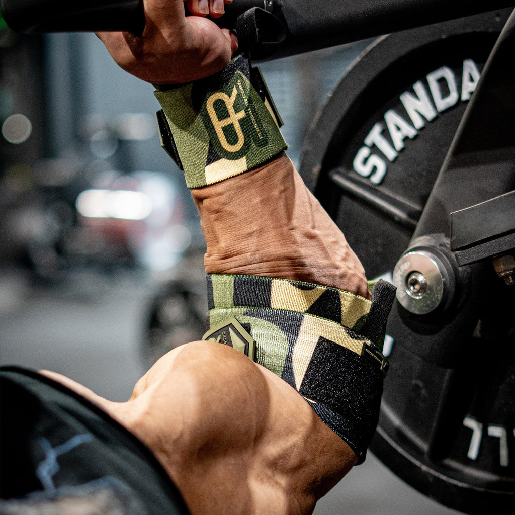 Heavy Duty Premium Wrist Wraps, More Elasticity, Reinforced Stitching, Extra Wide Strap, Strong Thumb Loop, Larry Wheels Weightlifting Wraps