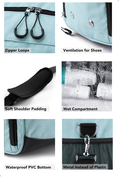 Fitgriff® Gym Bag for Men & Women with Shoe & Wet Compartment - Duffle Bag for Travel, Sports, Fitness & Workout