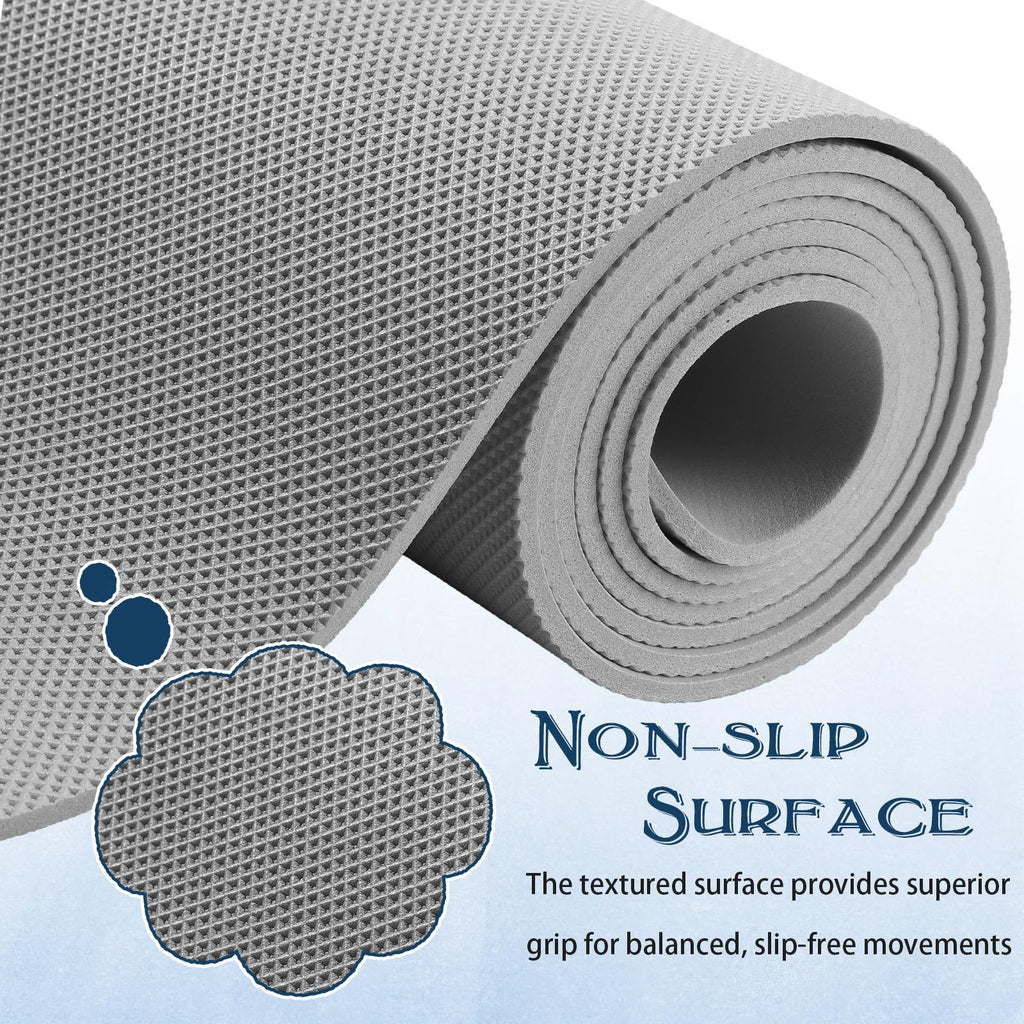 10 Pack Yoga Mats Bulk, 68'' x 24'' x 4mm Thick Yoga Mats for Kids and Adult Gym Mats Bundle Latex Free Exercise Mats with Non Slip Texture for Outdoor Yoga, Pilates or Workout