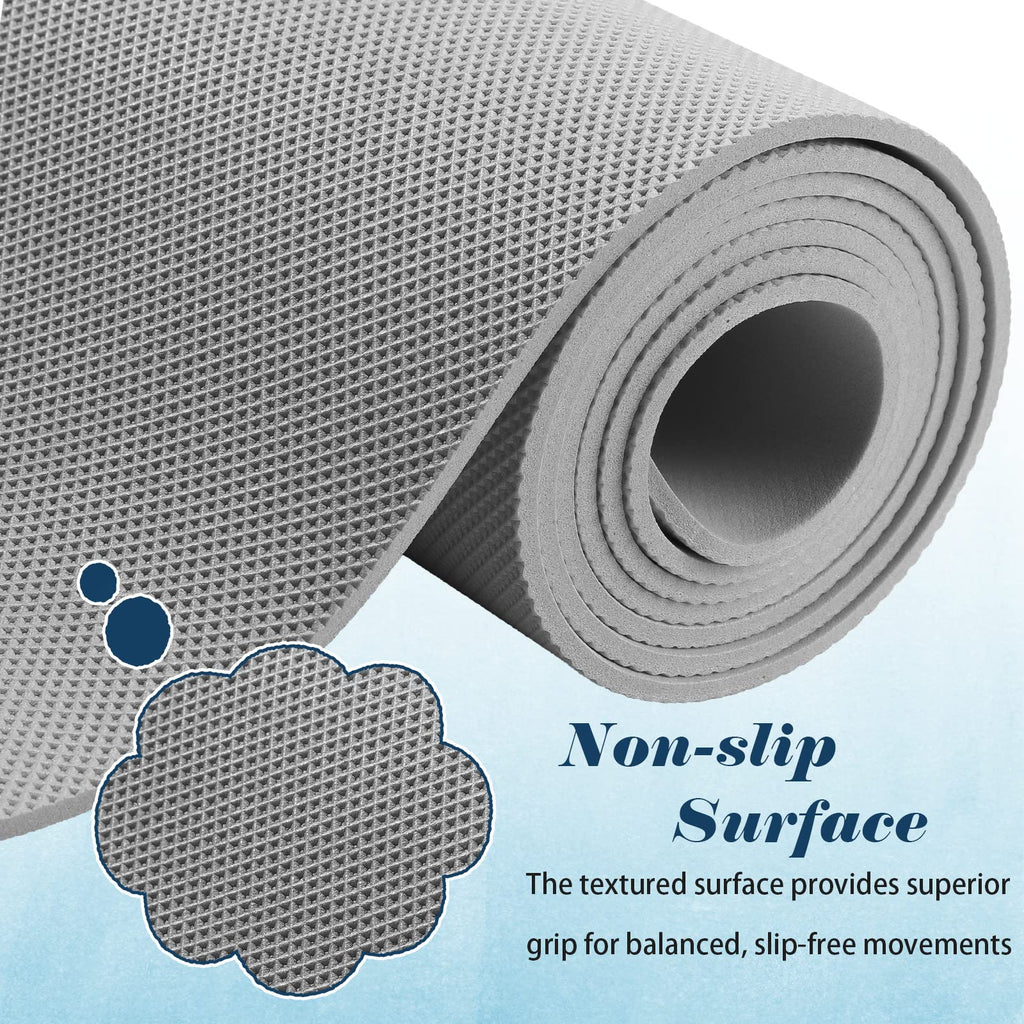 10 Pack Yoga Mats Bulk, 68'' x 24'' x 4mm Thick Yoga Mats for Kids and Adult Gym Mats Bundle Latex Free Exercise Mats with Non Slip Texture for Outdoor Yoga, Pilates or Workout