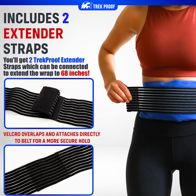 Ice Packs for Injuries Reusable (3-Piece Set) – Hot and Cold Ice Pack Therapy Gel Wrap Support – Supports Recovery, Joint and Muscle Pain – Knees, Back & More (3 Piece Set - Classic)