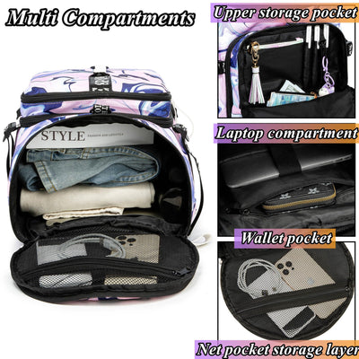 Gym Duffle Bag Backpack with Shoe Compartment,4 ways Travel Backpack for Women and Men,Multi-Functional Weekender bag with Waterproof Layer&Laptop Compartment for Fitness, Travel,Camping