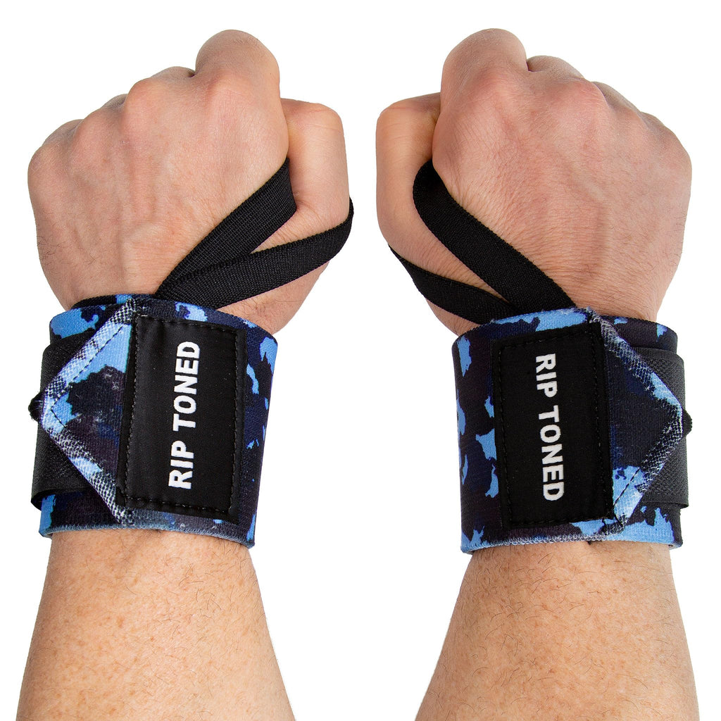 Rip Toned 18” Wrist Wraps - USPA Endorsed Wrist Straps for Weightlifting - Quality Wrist Support - Adjustable, Durable, Machine Washable - Gym Wraps for Powerlifting - for Men & Women