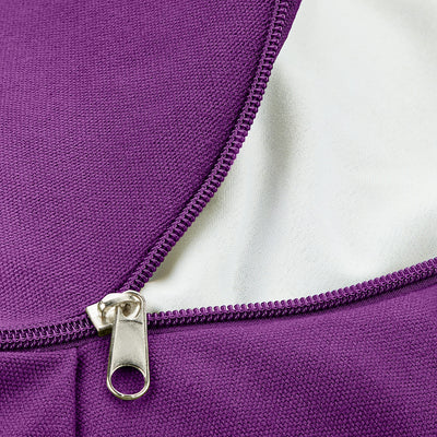 Retrospec Sedona Zafu Meditation Cushion with Buckwheat Hull Fill - Adjustable Yoga & Pilates Equipment Support - 17in Crescent Cotton Cover