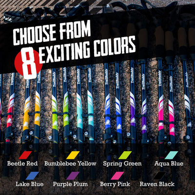 TrailBuddy Trekking Poles – Lightweight 7075 Aluminum Hiking Poles for Women, Men & Seniors – Collapsible Walking Sticks for Travel, Trails & Balance